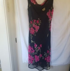 Rampage draped neck sleeveless dress